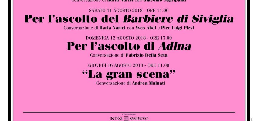 Conversazioni Rof 2018