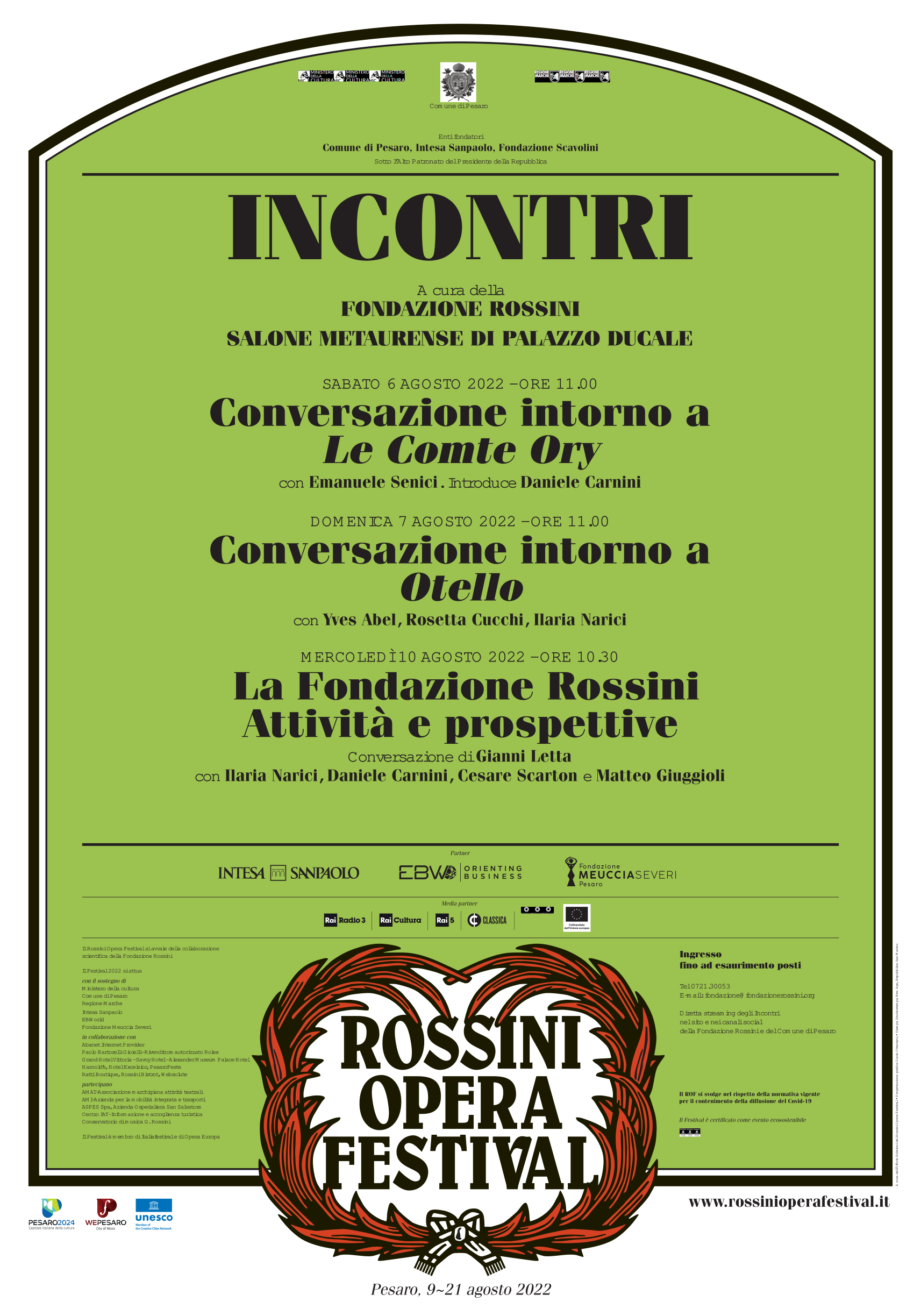 INCONTRI ROF 2022
