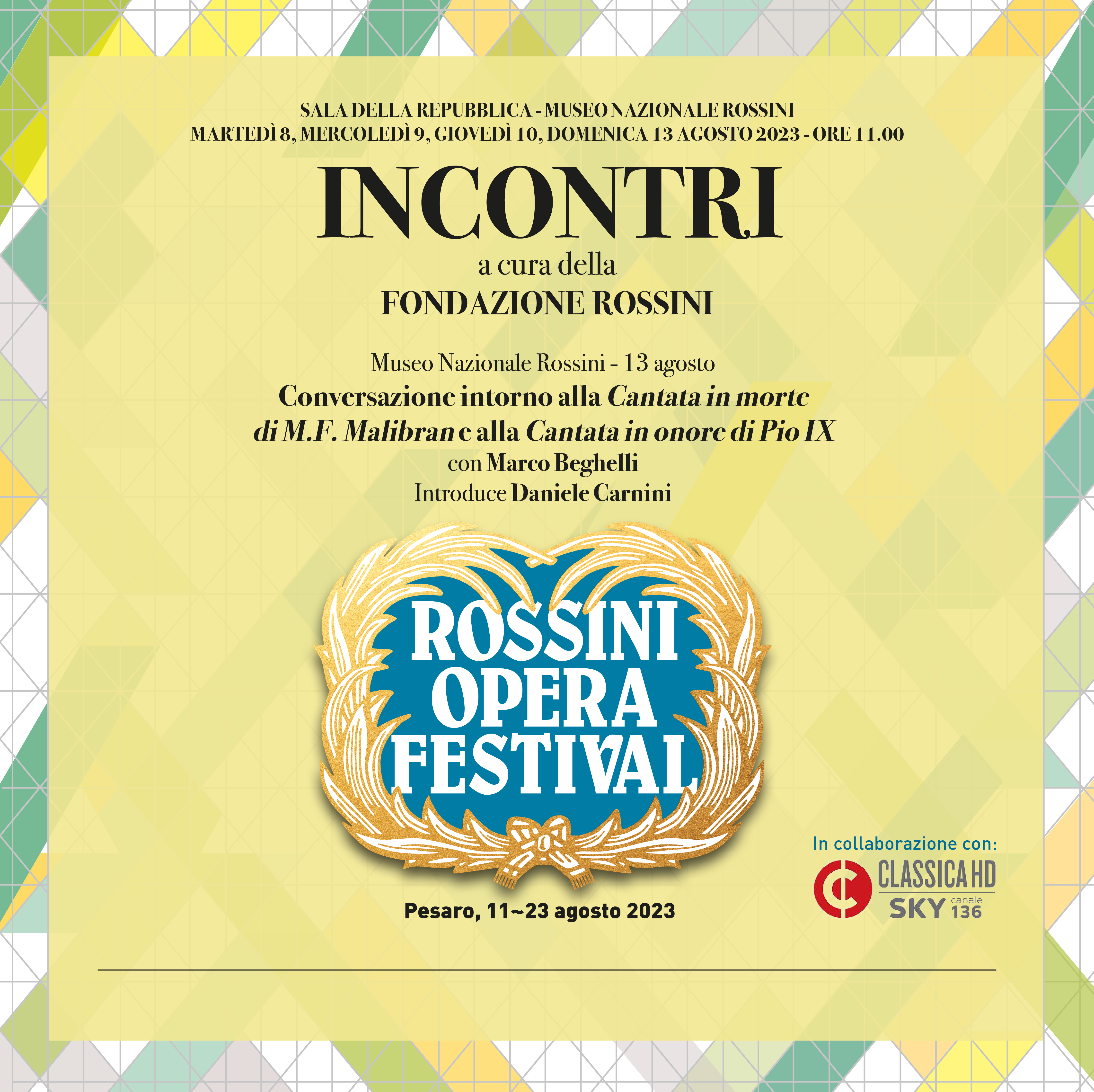 Conversazione intorno alla Cantata in morte di M. F. Malibran e alla Cantata in onore di Pio IX