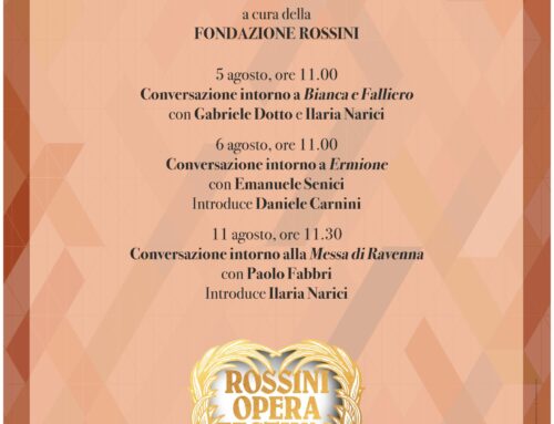 INCONTRI a cura della Fondazione Rossini