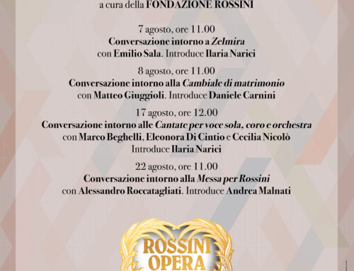 INCONTRI a cura della Fondazione Rossini