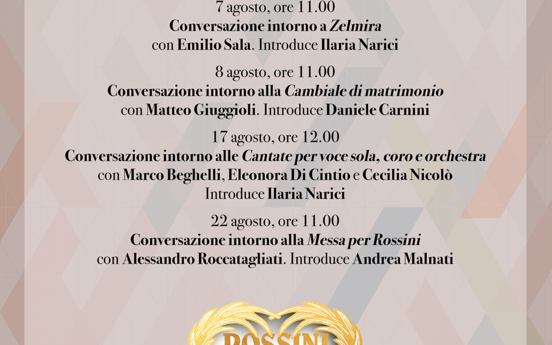 INCONTRI a cura della Fondazione Rossini