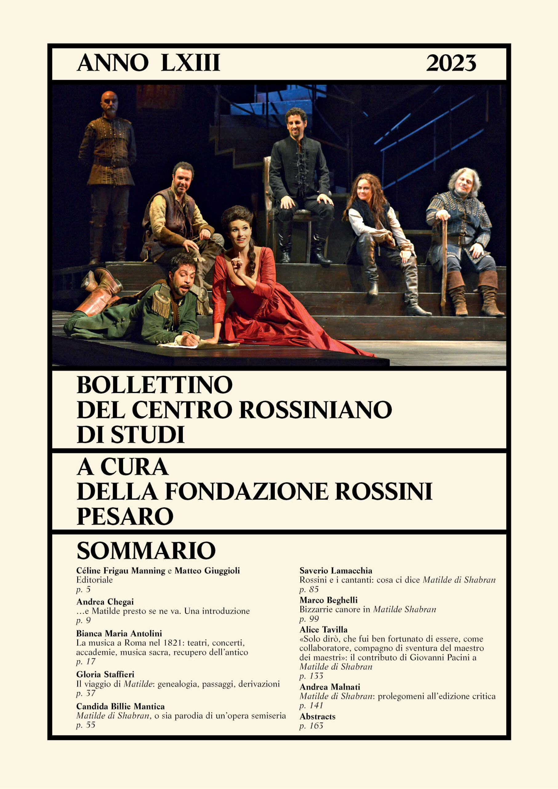 BCRS Bollettino del Centro Rossiniano di Studi – Anno LXIII (2023)